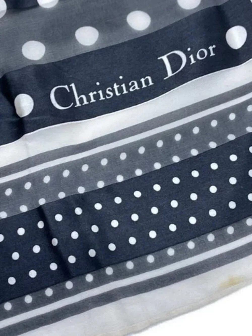 DIOR/ChristianDior - Black White Scarf
